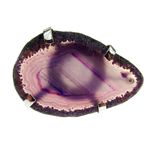 Fashion, accesorii si bijuterii - Femei - Bijuterii femei - Inele femei - Inel reglabil statement masiv cu agata mov naturala 4A - Infinity.ro