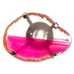 Fashion, accesorii si bijuterii - Femei - Bijuterii femei - Inele femei - Inel reglabil statement masiv cu agat roz natural 6A - Infinity.ro