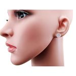 Fashion, accesorii si bijuterii - Femei - Bijuterii femei - Cercei femei - Cercei argint cuart roz natural 10 MM - Infinity.ro