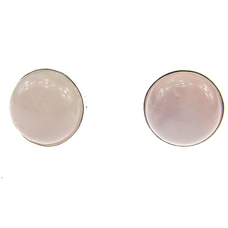 Fashion, accesorii si bijuterii - Femei - Bijuterii femei - Cercei femei - Cercei argint cuart roz natural 10 MM - Infinity.ro