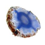 Fashion, accesorii si bijuterii - Femei - Bijuterii femei - Inele femei - Inel reglabil statement masiv cu agat albastru natural 5A - Infinity.ro