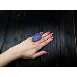 Fashion, accesorii si bijuterii - Femei - Bijuterii femei - Inele femei - Inel reglabil statement masiv cu agata mov naturala 4A - Infinity.ro