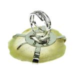 Fashion, accesorii si bijuterii - Femei - Bijuterii femei - Inele femei - Inel reglabil statement masiv cu agat alb-transparent geoda - Infinity.ro