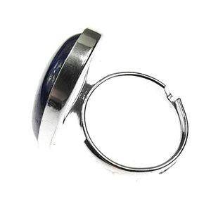 Inel argint reglabil masiv lapis lazuli 25x18 MM