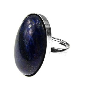 Inel argint reglabil masiv lapis lazuli 25x18 MM
