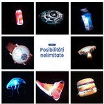 Casa si Gradina - Corpuri si surse de iluminat - Iluminat comercial si industrial - Proiectoare si lampi de lucru - Sistem afisare cu proiector holograma, 672 leduri, GlowforHome, ajustare luminozitate, Bluetooth, WiFi, 56 cm - Infinity.ro