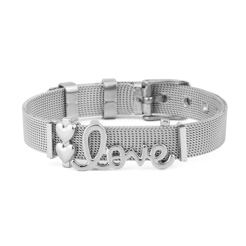 Fashion, accesorii si bijuterii - Femei - Bijuterii femei - Bratari femei - Bratara MBrands charm, din inox, ajustabila, inchidere catarama,diverse culori - Mov - Infinity.ro