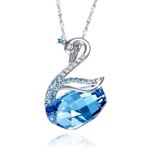 Fashion, accesorii si bijuterii - Femei - Bijuterii femei - Coliere femei - Colier MBrands din argint 925  cu Pandantiv cristal austria, forma lebada - Infinity.ro