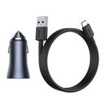 Laptop, Telefoane si Tablete - Telefoane mobile si accesorii - Accesorii Telefoane - Incarcatoare telefoane - Incarcator Auto USB, Type-C, 40W + Cablu Type-C, G324, Baseus TZCCJD 0G, G324, Dark Gray - Infinity.ro