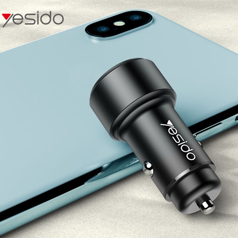 Laptop, Telefoane si Tablete - Telefoane mobile si accesorii - Accesorii Telefoane - Incarcatoare telefoane - Incarcator Auto USB QC3.0 18W, Type-C PD 24W, G343, Black - Infinity.ro