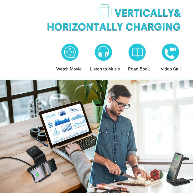 Laptop, Telefoane si Tablete - Telefoane mobile si accesorii - Accesorii Telefoane - Incarcatoare telefoane - Statie de Incarcare pentru Telefon, Casti si Ceas Samsung, G252, Black - Infinity.ro