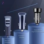 Laptop, Telefoane si Tablete - Telefoane mobile si accesorii - Accesorii Telefoane - Incarcatoare telefoane - Incarcator Auto USB-A, QC 3.0, USB-C, 38W, G295, Techsuit Premium CAPD028, G295, Black - Infinity.ro