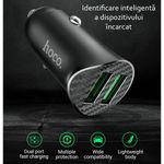 Laptop, Telefoane si Tablete - Telefoane mobile si accesorii - Accesorii Telefoane - Incarcatoare telefoane - Incarcator Auto 2x USB QC3.0, 18W, G302, Black - Infinity.ro