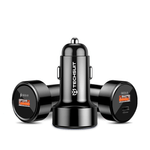 Laptop, Telefoane si Tablete - Telefoane mobile si accesorii - Accesorii Telefoane - Incarcatoare telefoane - Incarcator Auto USB-A, QC 3.0, USB-C, 38W, G295, Techsuit Premium CAPD028, G295, Black - Infinity.ro