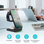 Laptop, Telefoane si Tablete - Telefoane mobile si accesorii - Accesorii Telefoane - Incarcatoare telefoane - Statie de Incarcare pentru Telefon, Casti si Ceas Samsung, G252, Black - Infinity.ro