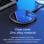 Laptop, Telefoane si Tablete - Telefoane mobile si accesorii - Accesorii Telefoane - Incarcatoare telefoane - Incarcator Fara Fir 15W cu Cablu Type-C, 1m, G259, Black - Infinity.ro