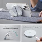 Laptop, Telefoane si Tablete - Telefoane mobile si accesorii - Accesorii Telefoane - Incarcatoare telefoane - Incarcator Wireless Compatibil MagSafe cu Suport, HaloLock, G268, White - Infinity.ro