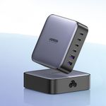 Laptop, Telefoane si Tablete - Telefoane mobile si accesorii - Accesorii Telefoane - Incarcatoare telefoane - Statie incarcare GaN 4xtip C, 2xUSB 200W, G281, Gray - Infinity.ro