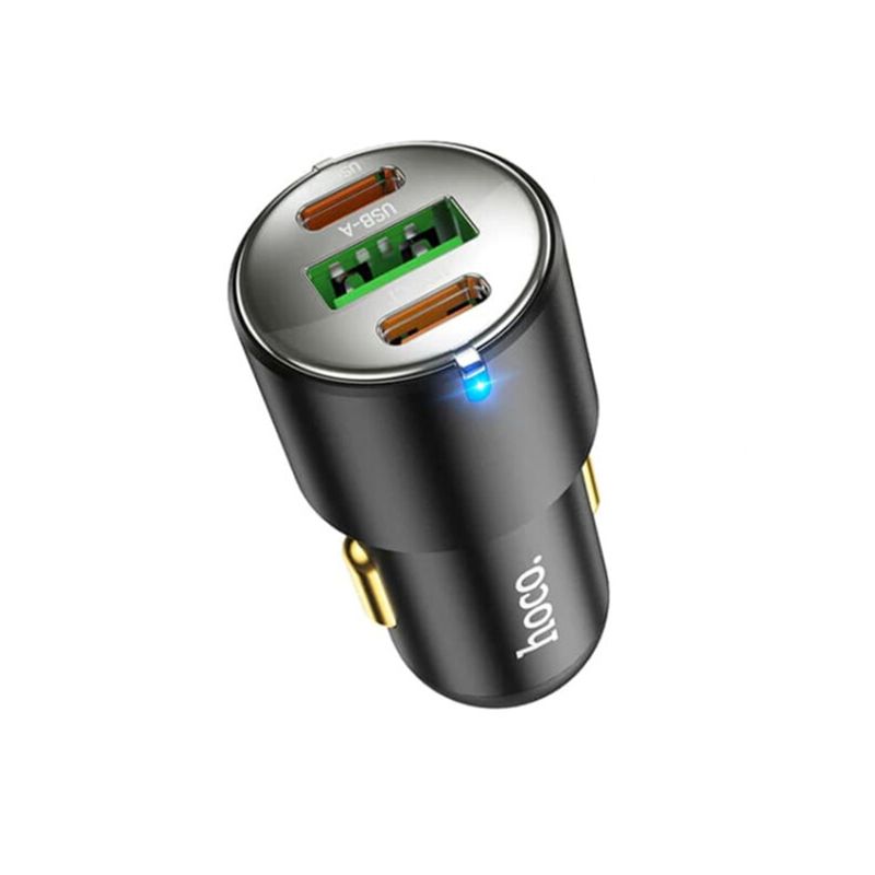 Laptop, Telefoane si Tablete - Telefoane mobile si accesorii - Accesorii Telefoane - Incarcatoare telefoane - Incarcator Auto USB-A, 2xType-C, QC3.0, PD45W, 5.0A, G301, Hoco NZ6 Victorious, G301, Black - Infinity.ro