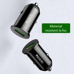 Laptop, Telefoane si Tablete - Telefoane mobile si accesorii - Accesorii Telefoane - Incarcatoare telefoane - Incarcator Auto QC3.0, FCP, AFC, 18W, 3A, G335, Black - Infinity.ro