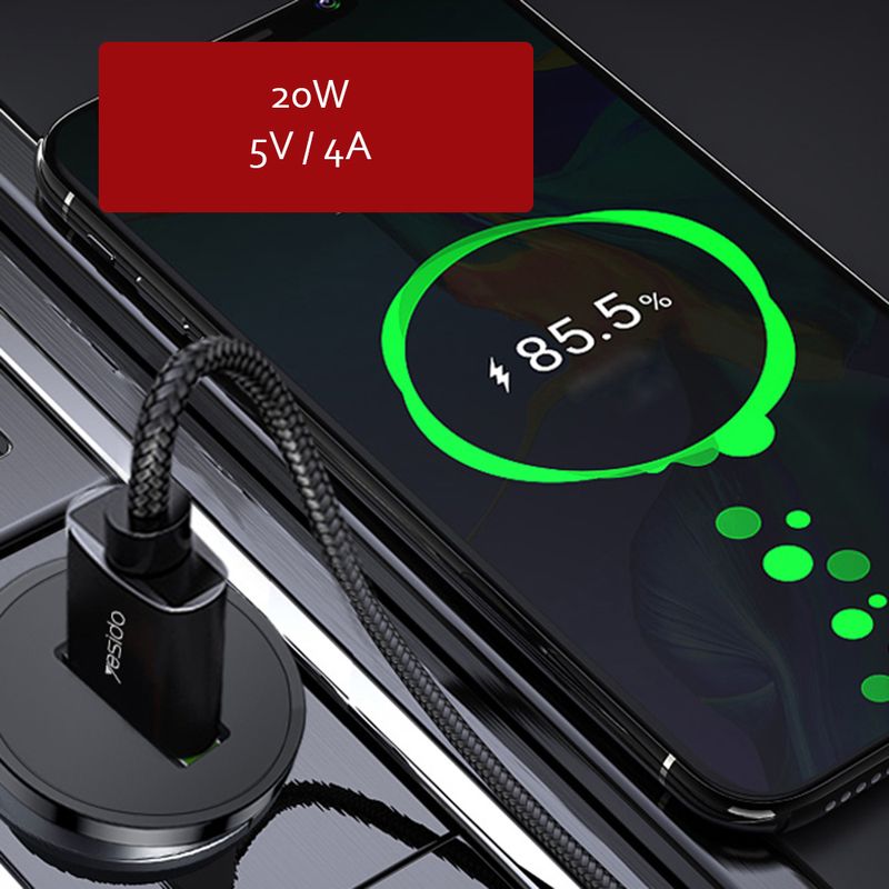 Laptop, Telefoane si Tablete - Telefoane mobile si accesorii - Accesorii Telefoane - Incarcatoare telefoane - Incarcator Auto QC3.0, FCP, AFC, 18W, 3A, G335, Black - Infinity.ro