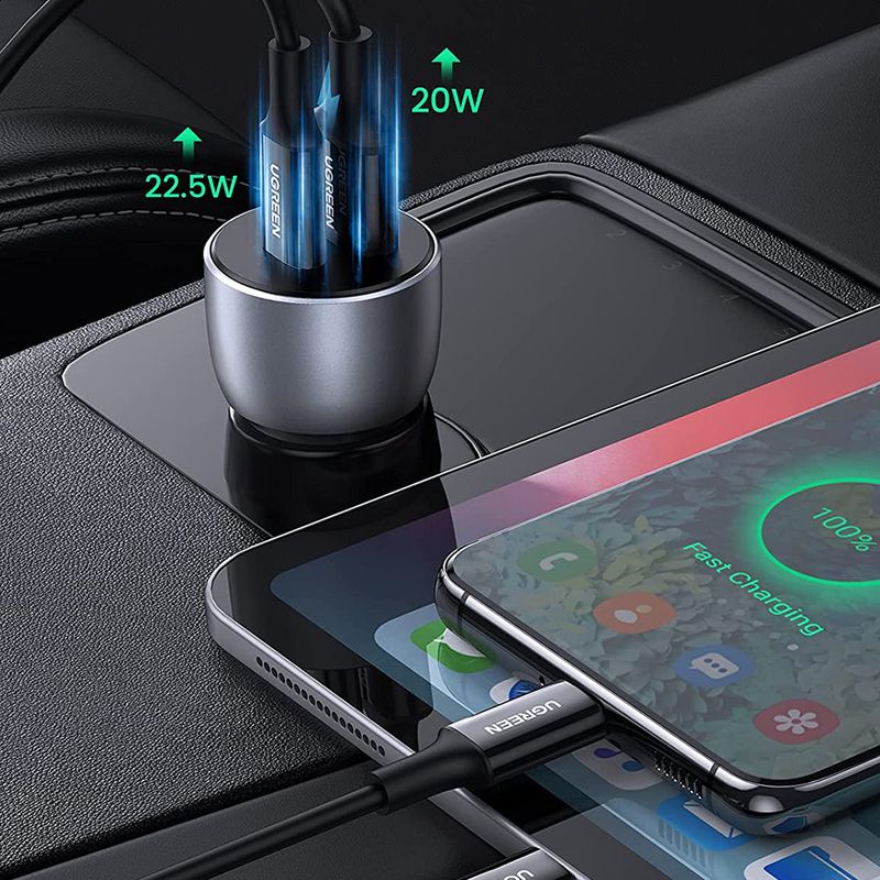 Laptop, Telefoane si Tablete - Telefoane mobile si accesorii - Accesorii Telefoane - Incarcatoare telefoane - Incarcator Auto 2xUSB-A, QC 3.0, 42.5W, G294, Dark Blue - Infinity.ro