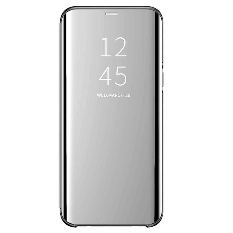 Laptop, Telefoane si Tablete - Telefoane mobile si accesorii - Accesorii Telefoane - Huse telefoane - Husa de protectie Clear View pentru Samsung Galaxy S10 Plus, flip cover, Silver, BBL2595 - Infinity.ro