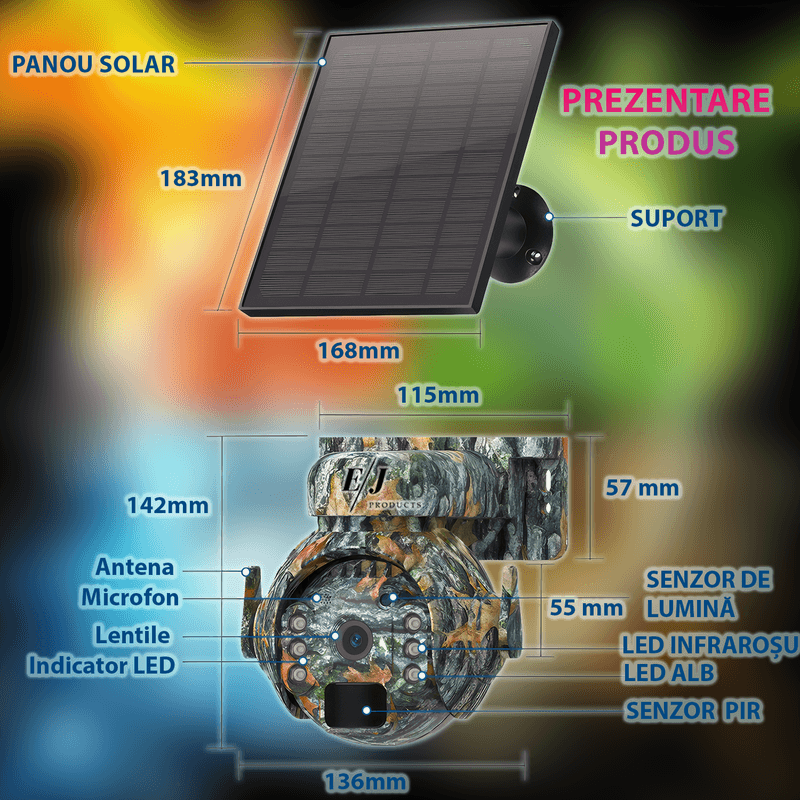 TV, Audio-Video si Foto - Camere video - Camere video profesionale - Camera video,  3MP, rotire 355°, inclinare 90°, video, audio bidirectional, vizionare nocturna, detectarea miscarii - Infinity.ro