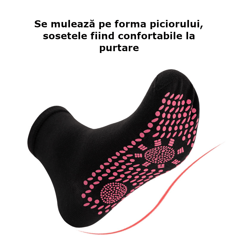 Ingrijire personala si Cosmetice/Sanatate si wellness/Aparate medicale/Suporturi ortopedice si orteze - Set sosete terapeutice turmalina, confortabile, imbunatatesc circulatia, usoare de purtat, unisex, marime universala - Infinity.ro