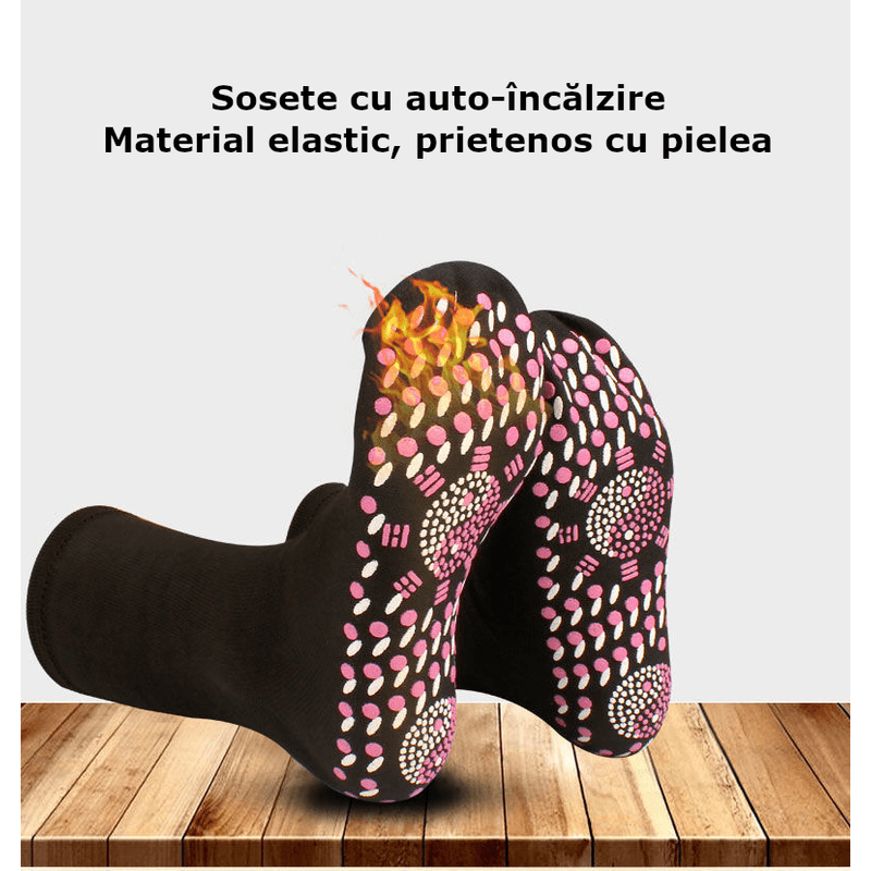 Ingrijire personala si Cosmetice/Sanatate si wellness/Aparate medicale/Suporturi ortopedice si orteze - Set sosete terapeutice turmalina, confortabile, imbunatatesc circulatia, usoare de purtat, unisex, marime universala - Infinity.ro