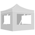 Casa si Gradina - Gradina si terasa - Umbrele si pavilioane - Pavilioane - Cort de petrecere pliabil cu pereti, alb, 2x2 m, aluminiu - Infinity.ro