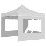 Casa si Gradina - Gradina si terasa - Umbrele si pavilioane - Pavilioane - Cort de petrecere pliabil cu pereti, alb, 2x2 m, aluminiu - Infinity.ro