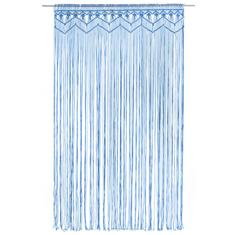 Casa si Gradina - Textile si covoare - Perdele si draperii - Perdele - Perdea macrame, albastru, 140 x 240 cm, bumbac - Infinity.ro