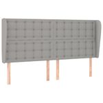 Casa si Gradina - Mobilier - Paturi si accesorii - Accesorii paturi - Tablie de pat cu aripioare gri deschis 183x23x118/128 cm textil - Infinity.ro