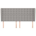 Casa si Gradina - Mobilier - Paturi si accesorii - Accesorii paturi - Tablie de pat cu aripioare gri deschis 183x23x118/128 cm textil - Infinity.ro