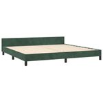 Casa si Gradina - Mobilier - Paturi si accesorii - Paturi - Cadru de pat cu tablie, verde inchis, 200x200 cm, catifea - Infinity.ro