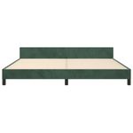 Casa si Gradina - Mobilier - Paturi si accesorii - Paturi - Cadru de pat cu tablie, verde inchis, 200x200 cm, catifea - Infinity.ro