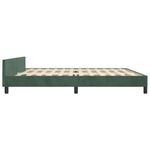 Casa si Gradina - Mobilier - Paturi si accesorii - Paturi - Cadru de pat cu tablie, verde inchis, 200x200 cm, catifea - Infinity.ro
