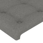 Casa si Gradina - Mobilier - Paturi si accesorii - Paturi - Cadru de pat cu tablie, gri inchis, 90x200 cm, textil - Infinity.ro