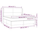 Casa si Gradina - Mobilier - Paturi si accesorii - Paturi - Pat box spring cu saltea, gri deschis, 180x200 cm, catifea - Infinity.ro