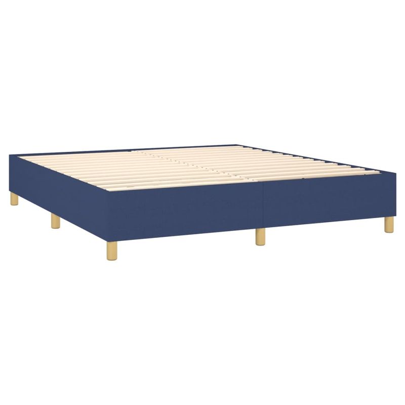 Casa si Gradina - Mobilier - Paturi si accesorii - Paturi - Pat box spring cu saltea, albastru, 180x200 cm, material textil - Infinity.ro