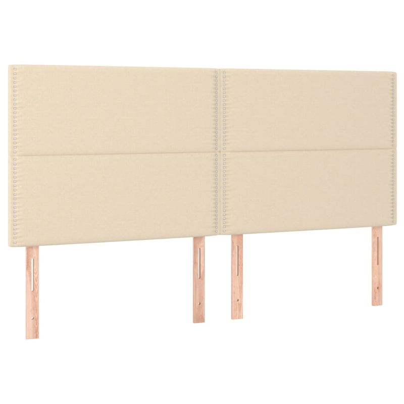 Casa si Gradina - Mobilier - Paturi si accesorii - Paturi - Pat continental cu saltea, crem, 180x200 cm, textil - Infinity.ro