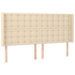 Casa si Gradina - Mobilier - Paturi si accesorii - Paturi - Pat cu arcuri, saltea si LED, crem, 180x200 cm, textil - Infinity.ro