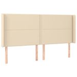 Casa si Gradina - Mobilier - Paturi si accesorii - Paturi - Pat cu arcuri, saltea si LED, crem, 180x200 cm, textil - Infinity.ro