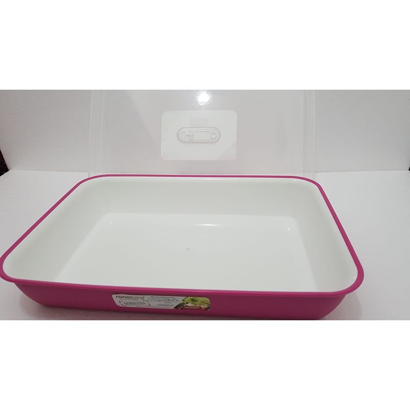 Casa si Gradina - Bucatarie si vesela - Ustensile bucatarie - Tavi servire - Tava cu capac SanaLiving 25X35,5X7 cm 3,2 L - Fucsia - Infinity.ro