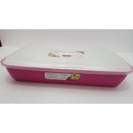 Casa si Gradina - Bucatarie si vesela - Ustensile bucatarie - Tavi servire - Tava cu capac SanaLiving 25X35,5X7 cm 3,2 L - Fucsia - Infinity.ro