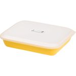Casa si Gradina - Bucatarie si vesela - Ustensile bucatarie - Tavi servire - Tava SanaLiving cu capac 21x25.5x5.5 cm 1.5L - Galben - Infinity.ro