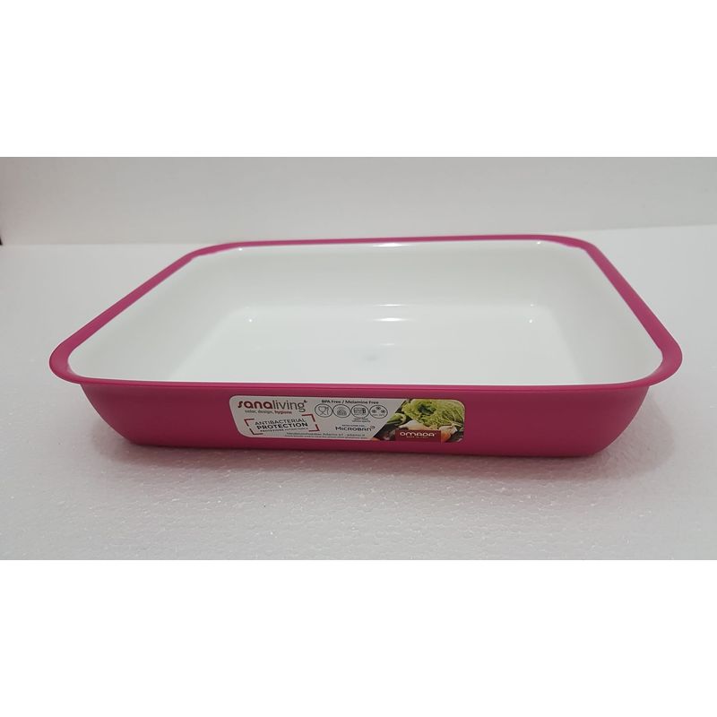 Casa si Gradina - Bucatarie si vesela - Ustensile bucatarie - Tavi servire - Platou 20,5X25X4,5 cm 1,5 L Sanaliving Fucsia - Infinity.ro