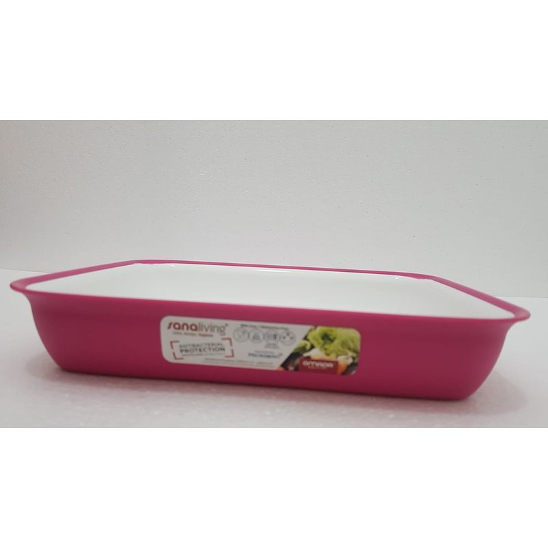 Casa si Gradina - Bucatarie si vesela - Ustensile bucatarie - Tavi servire - Platou 20,5X25X4,5 cm 1,5 L Sanaliving Fucsia - Infinity.ro