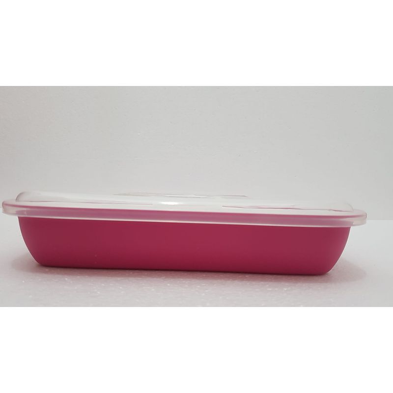 Casa si Gradina - Bucatarie si vesela - Ustensile bucatarie - Tavi servire - Tava Platou SanaLiving cu capac 21x25.5x5.5 cm 1.5L - Fucsia - Infinity.ro